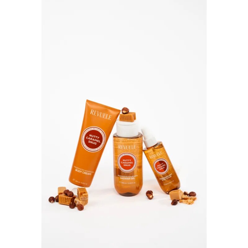Revuele Nutty Caramel Snug Fragranced Nourishing Body Cream hranilna krema za telo za ženske 250 ml