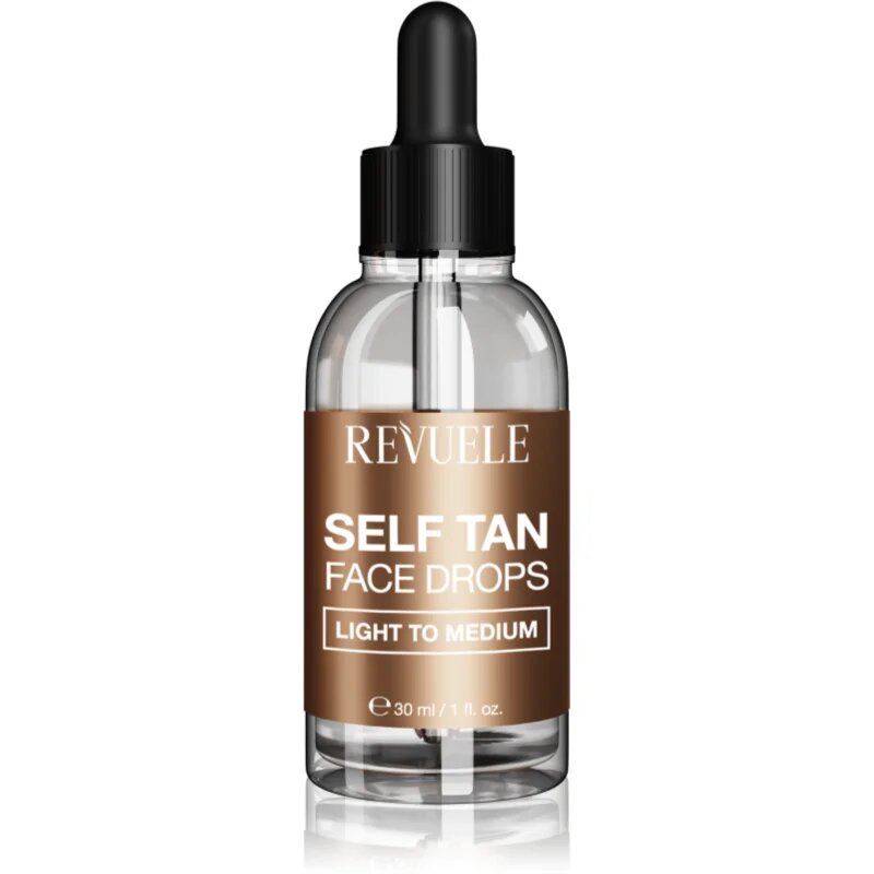 Revuele Paradise Bronze Self Tan Face Drops samoporjavitvene kapljice za obraz odtenek Light To Medium 30 ml