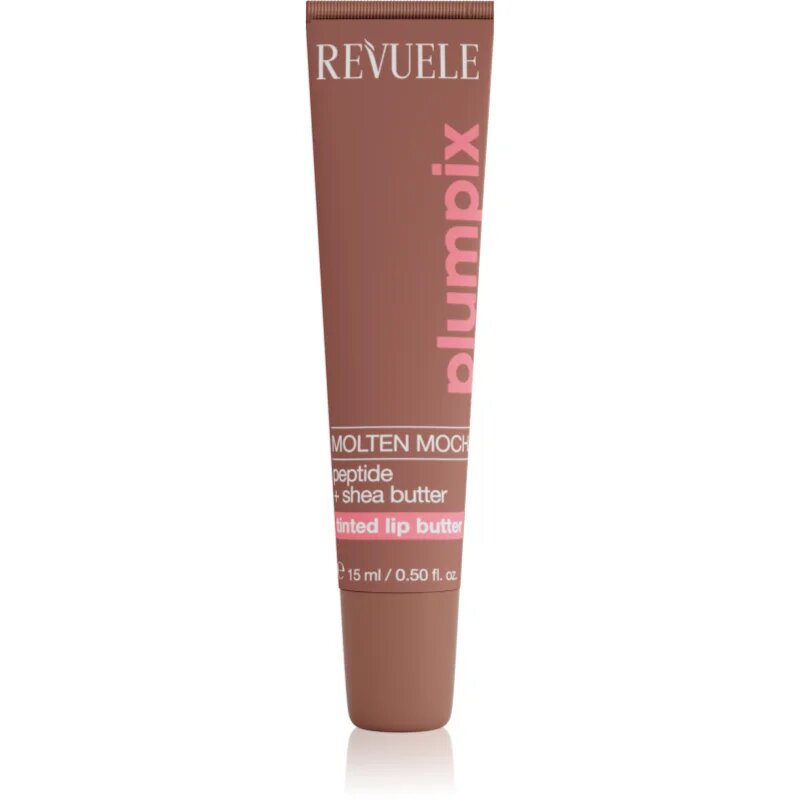 Revuele Plumpix Molten Mocha tonirani balzam za ustnice odtenek Sheer Brown 15 ml