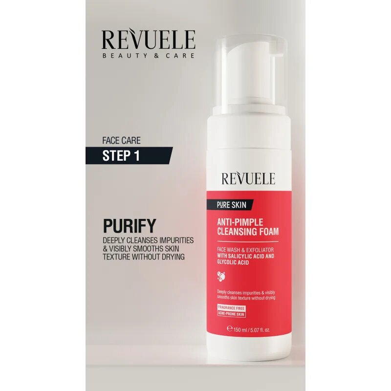 Revuele Pure Skin Anti-Pimple čistilna pena za problematično kožo akne 150 ml