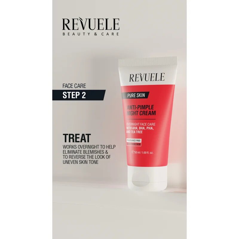 Revuele Pure Skin Anti-Pimple nočna krema proti aknam 50 ml
