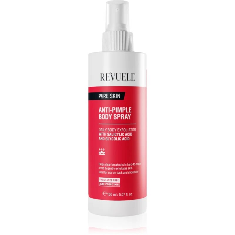 Revuele Pure Skin Anti-Pimple pršilo za telo proti aknam 150 ml
