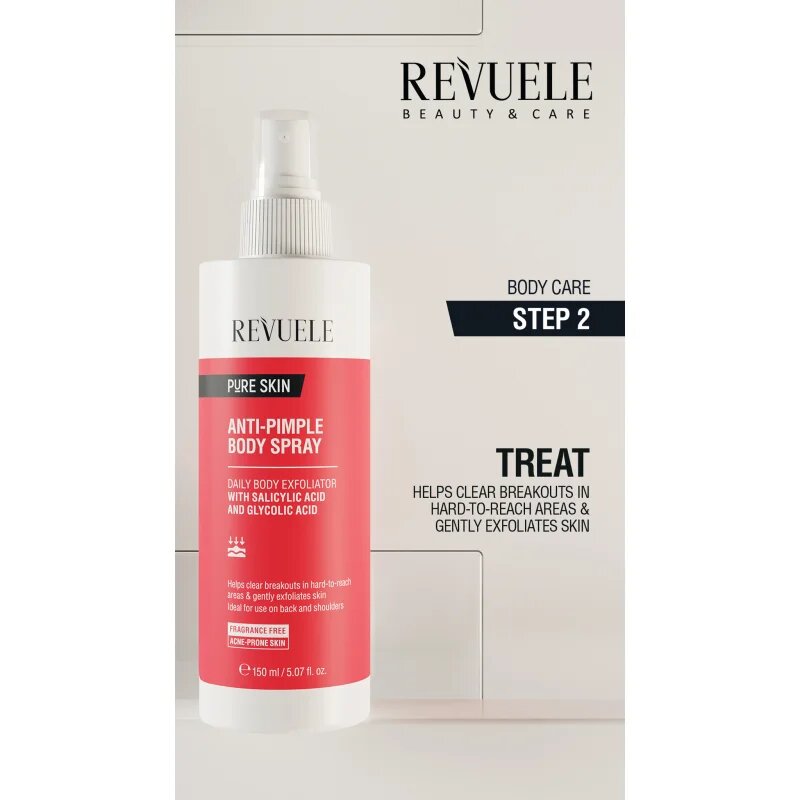 Revuele Pure Skin Anti-Pimple pršilo za telo proti aknam 150 ml
