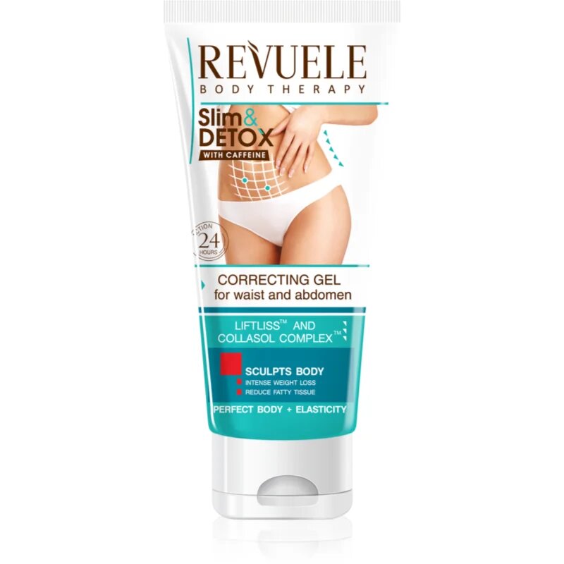 Revuele Slim & Detox With Caffeine gel za učvrstitev kože za trebuh in boke 200 ml