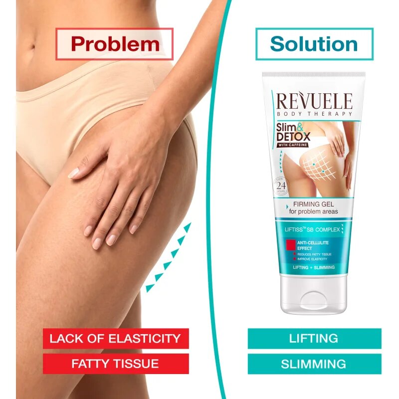 Revuele Slim & Detox With Caffeine oblikovalni gel za učvrstitev kože 200 ml