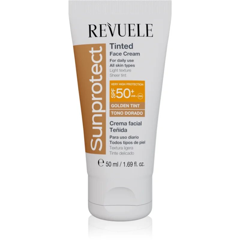 Revuele Sunprotect Tinted Face Cream tonirana zaščitna krema SPF 50+ odtenek Golden Tint 50 ml