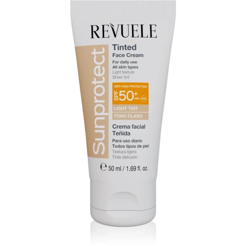Revuele Sunprotect Tinted Face Cream tonirana zaščitna krema SPF 50+ odtenek Light Tint 50 ml