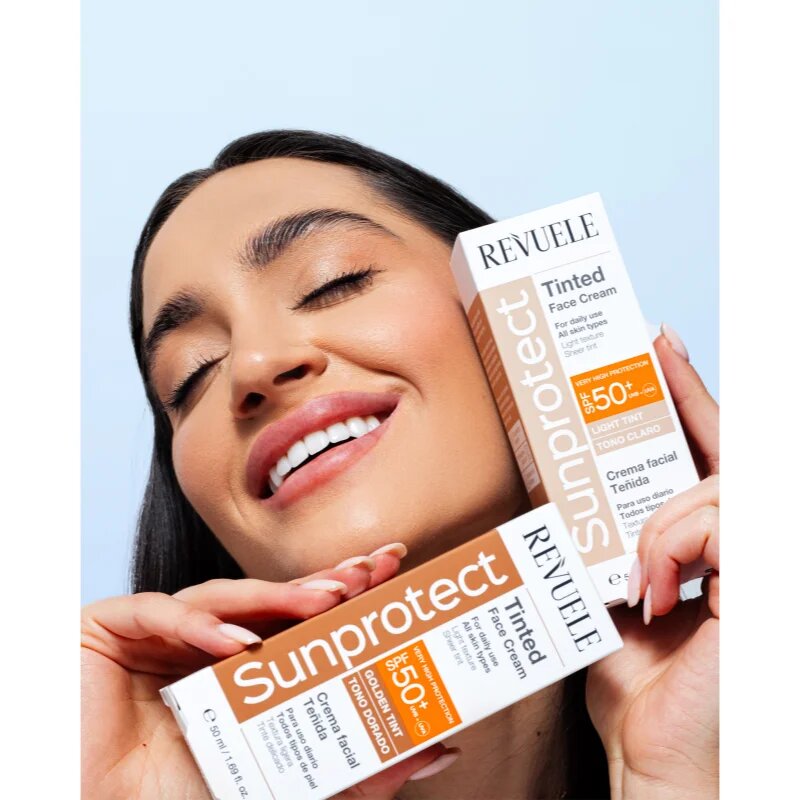 Revuele Sunprotect Tinted Face Cream tonirana zaščitna krema SPF 50+ odtenek Light Tint 50 ml