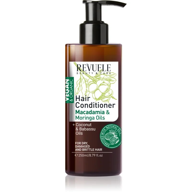 Revuele Vegan & Organic vlažilni in hranilni balzam za suhe in poškodovane lase 250 ml