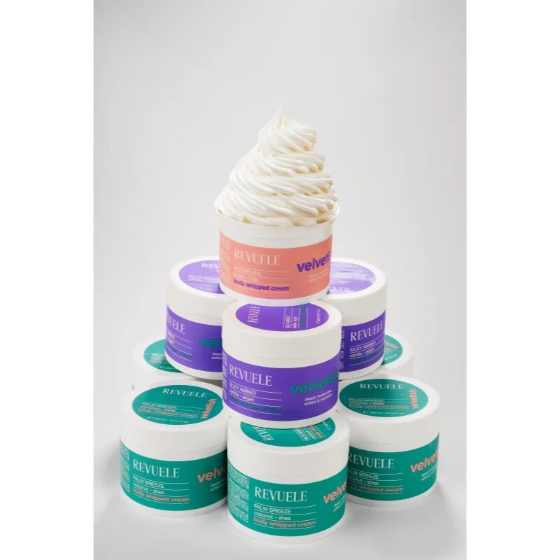 Revuele Velvetish Palm Breeze Body Whipped Cream vlažilna krema za telo Coconut + Shea 300 ml
