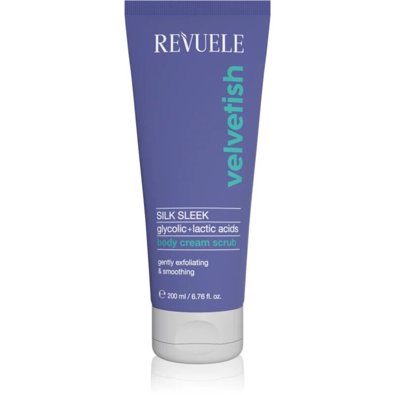 Revuele Velvetish Sleek Body Body Cream Scrub nežni piling za telo z gladilnim učinkom 200 ml