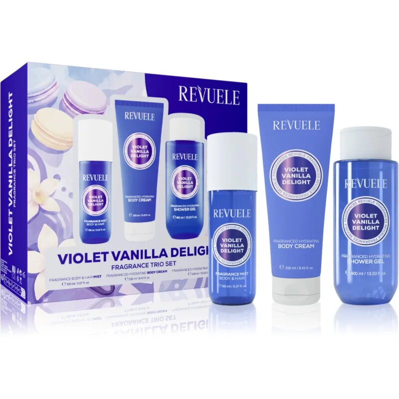 Revuele Violet Vanilla Delight Fragrance Trio Set darilni set za telo za ženske