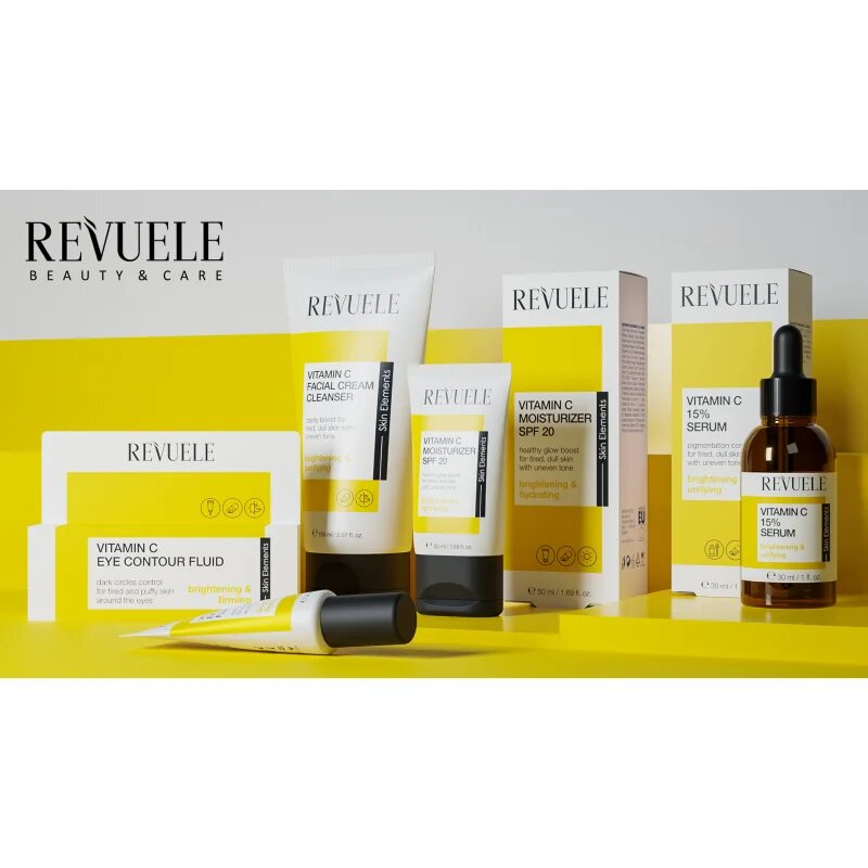 Revuele Vitamin C Eye Contour Fluid krema za osvetljevanje predela okoli oči proti temnim kolobarjem 25 ml