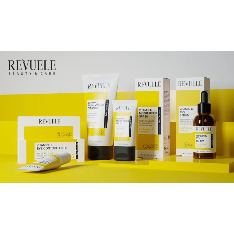 Revuele Vitamin C Facial Cream Cleanser krema za odstranjevanje ličil in čiščenje kože za osvetljevanje kože in hidratacijo 150 ml