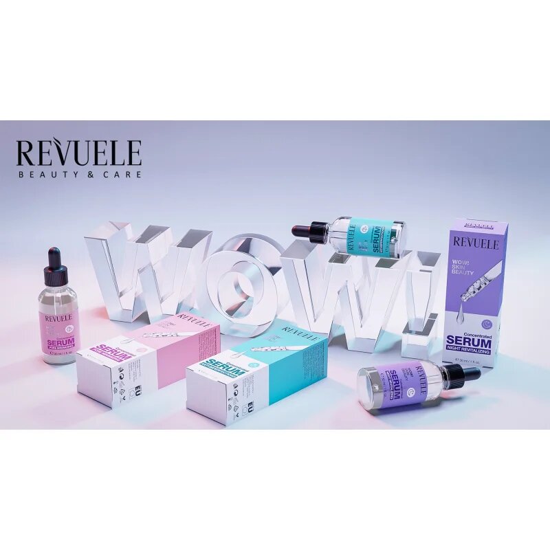 Revuele WOW! Skin Beauty Concentrated Serum Night Revitalizing nočni serum proti gubam z vlažilnim učinkom 30 ml