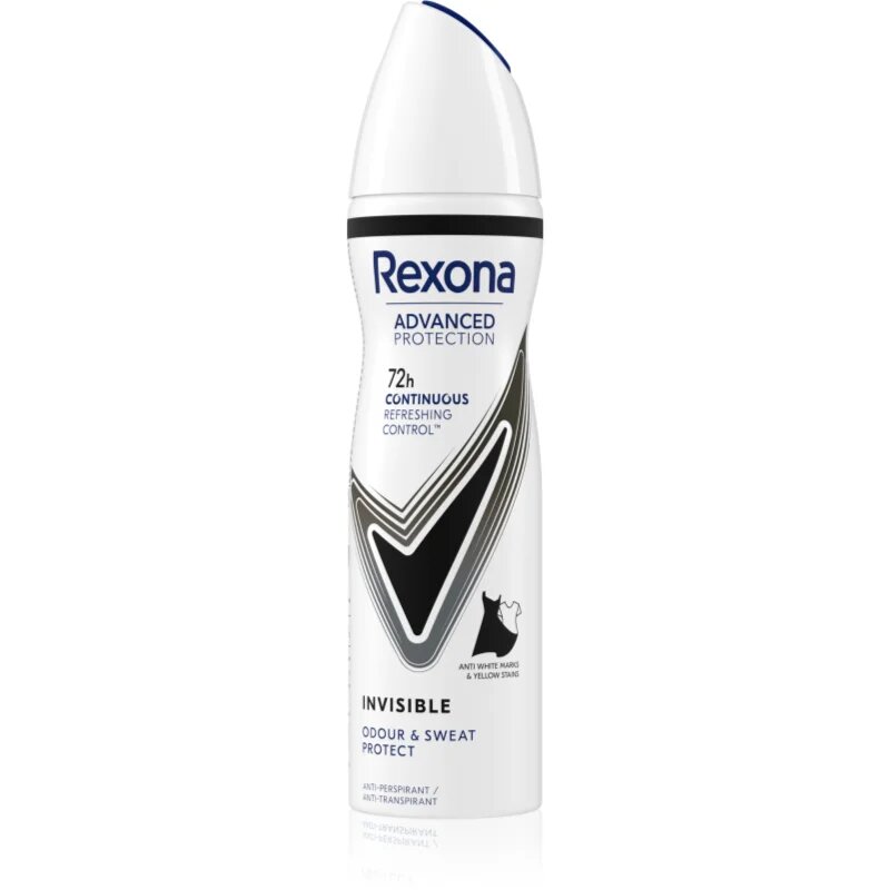 Rexona Advanced Protection Invisible antiperspirant v pršilu proti belim in rumenim madežem 150 ml