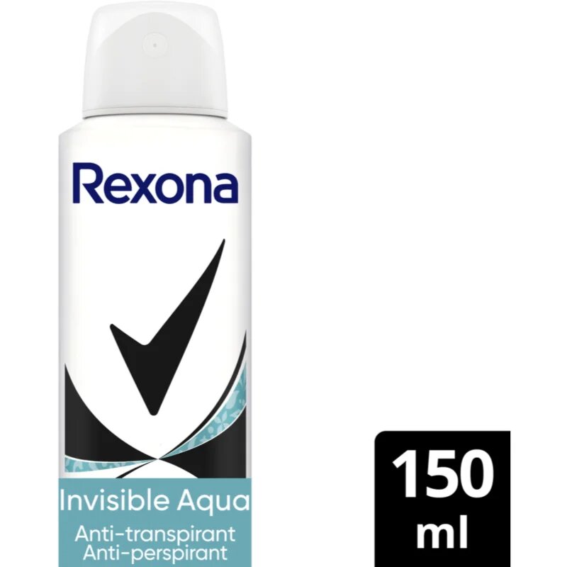 Rexona Invisible Aqua antiperspirant v pršilu proti belim in rumenim madežem 150 ml