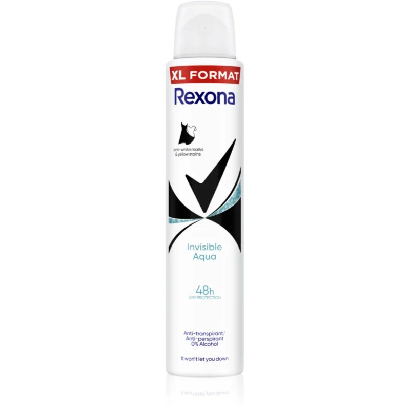 Rexona Invisible Aqua antiperspirant v pršilu proti belim in rumenim madežem 200 ml