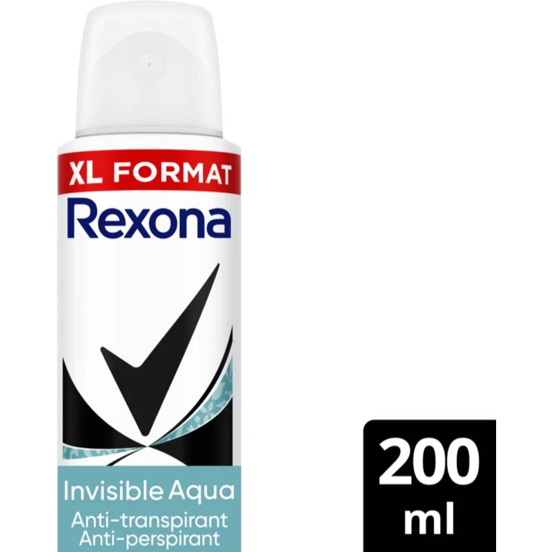 Rexona Invisible Aqua antiperspirant v pršilu proti belim in rumenim madežem 200 ml