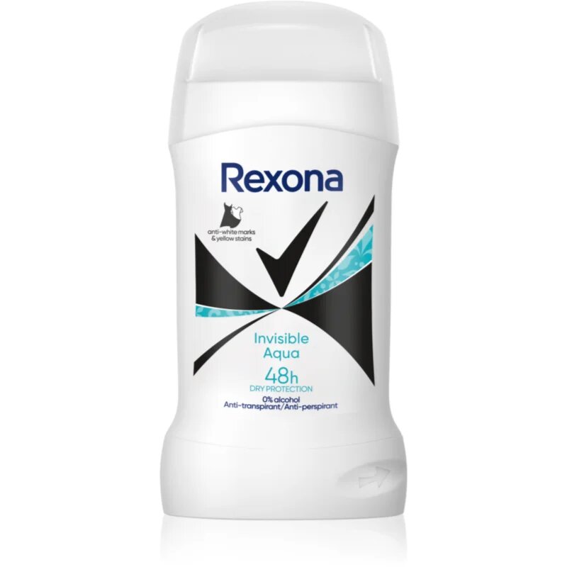 Rexona Invisible Aqua trdi antiperspirant proti belim in rumenim madežem 50 ml