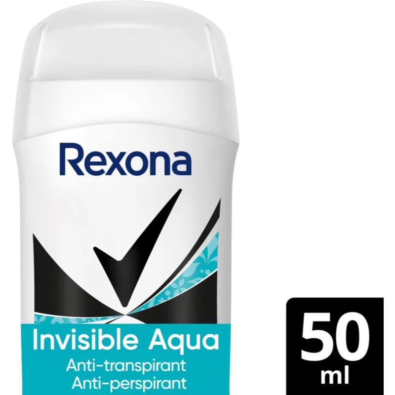 Rexona Invisible Aqua trdi antiperspirant proti belim in rumenim madežem 50 ml