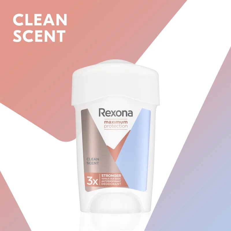 Rexona Maximum Protection Clean Scent kremasti antiperspirant proti prekomernemu potenju 45 ml
