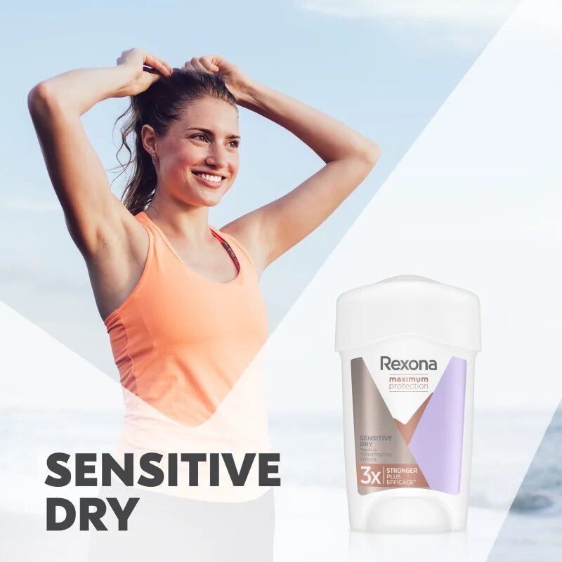 Rexona Maximum Protection Sensitive Dry kremasti antiperspirant proti prekomernemu potenju Sensitive Dry 45 ml