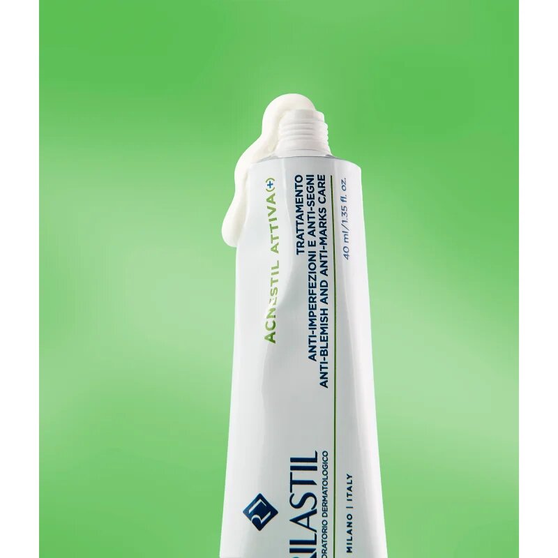 Rilastil Acnestil Attiva (+) krema za obraz proti nepravilnostim na aknasti koži 40 ml
