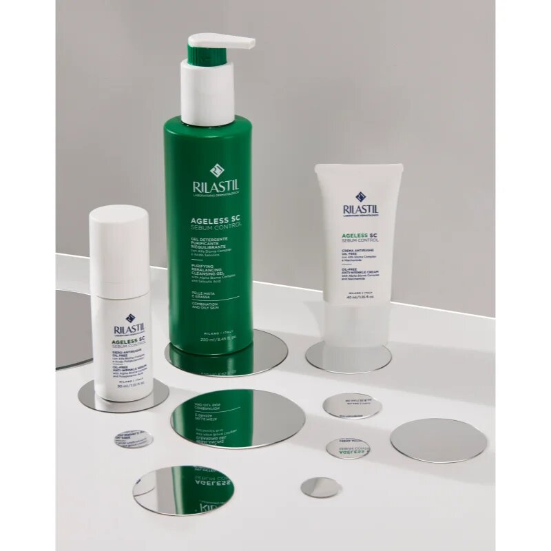 Rilastil Ageless SC serum proti gubam za mastno in mešano kožo 30 ml
