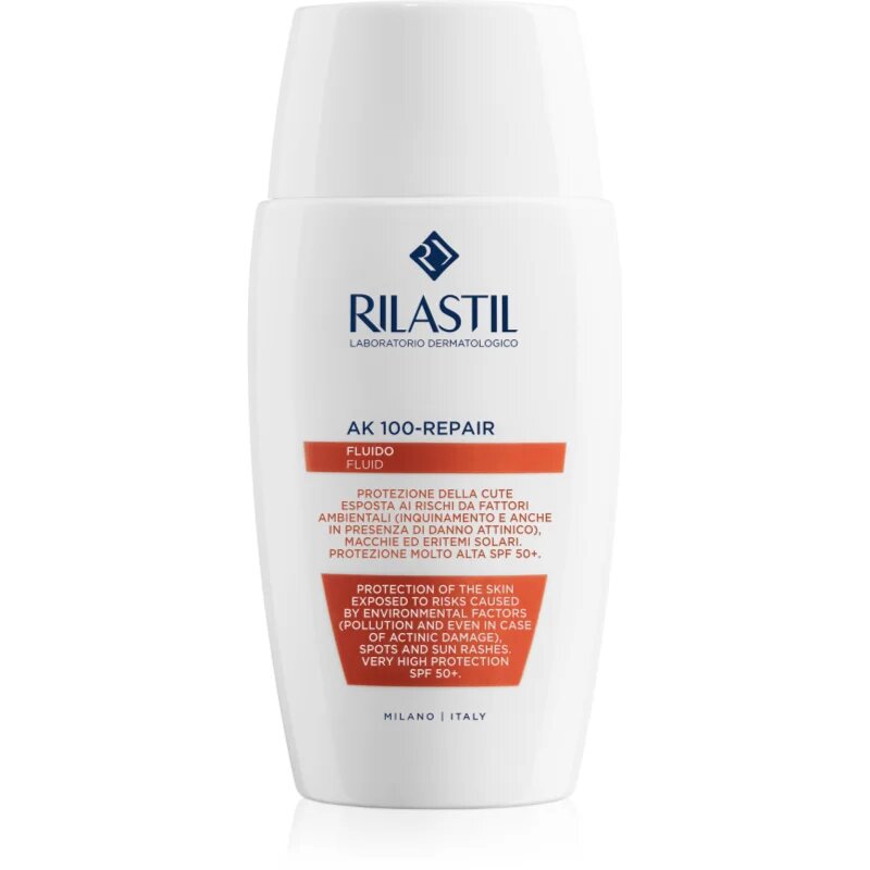 Rilastil AK 100-Repair zaščitni fluid za občutljivo kožo nagnjeno k rdečici SPF 50+ 50 ml