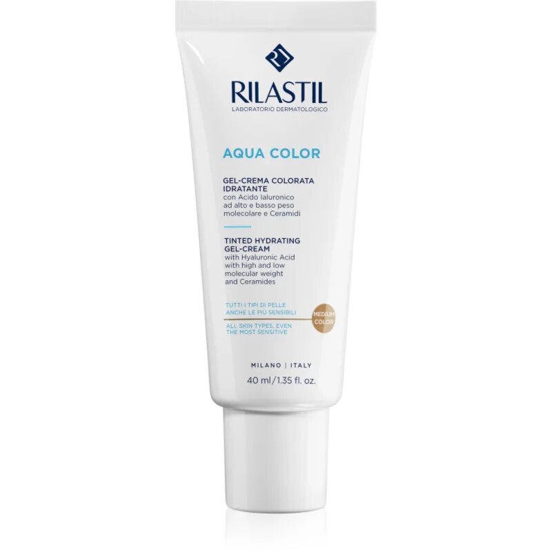 Rilastil Aqua Color tonirana gel krema z vlažilnim učinkom odtenek Medium 40 ml