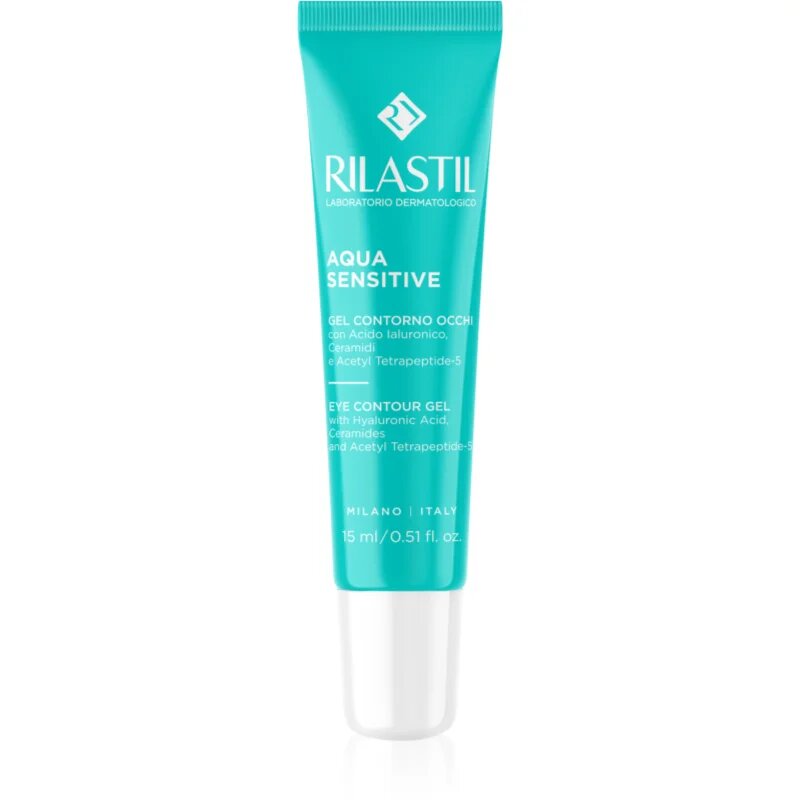 Rilastil Aqua Sensitive vlažilni gel za predel okoli oči 15 ml