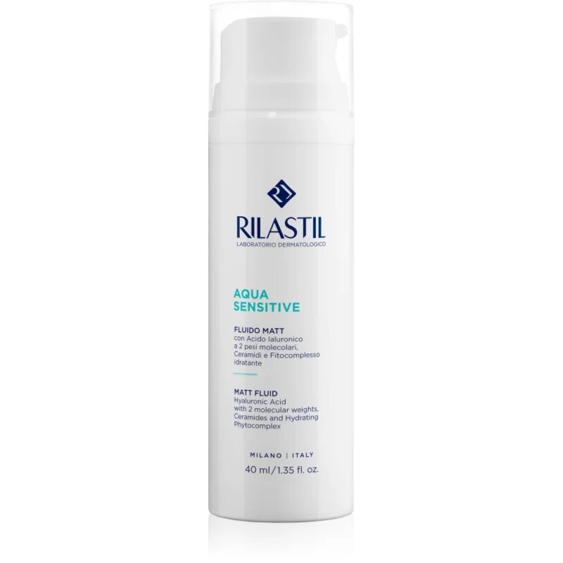 Rilastil Aqua Sensitive vlažilni matirajoči fluid za občutljivo k aknam nagnjeno kožo 40 ml