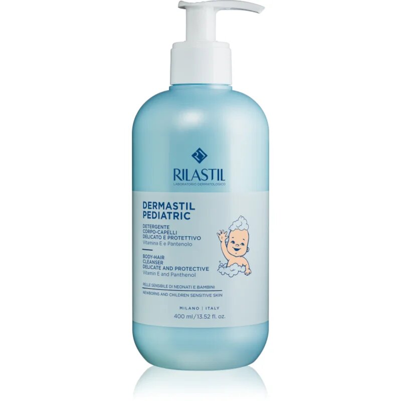 Rilastil Dermastil Pediatric nežni gel za prhanje in šampon za otroke 400 ml