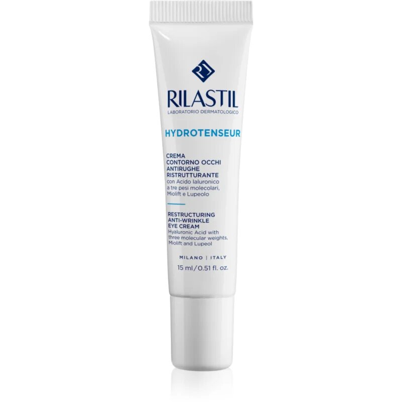 Rilastil Hydrotenseur vlažilna krema za predel okoli oči proti gubam in temnim kolobarjem 15 ml