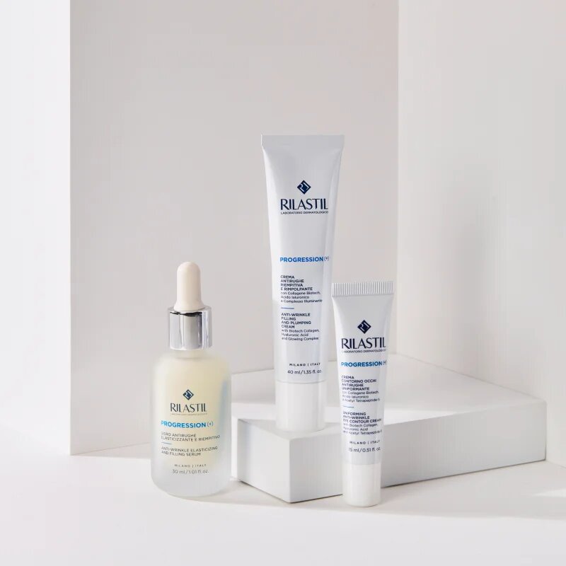 Rilastil Progression(+) krema proti gubam za predel okoli oči 15 ml