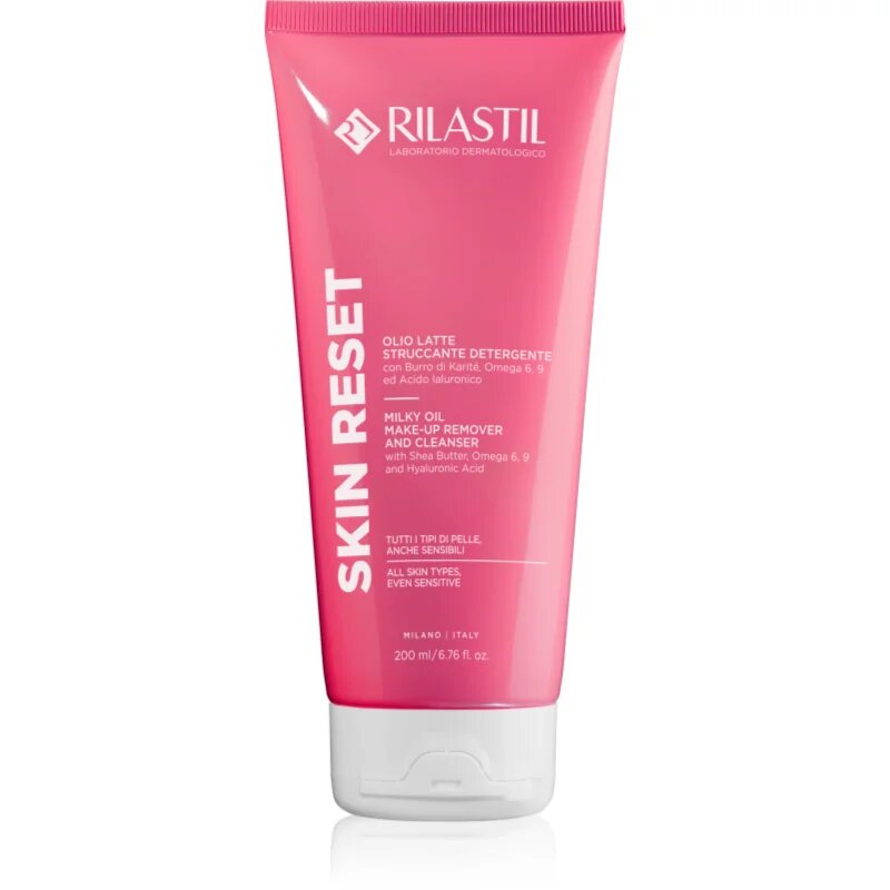 Rilastil Skin Reset nežno čistilno mleko za suho in občutljivo kožo 200 ml
