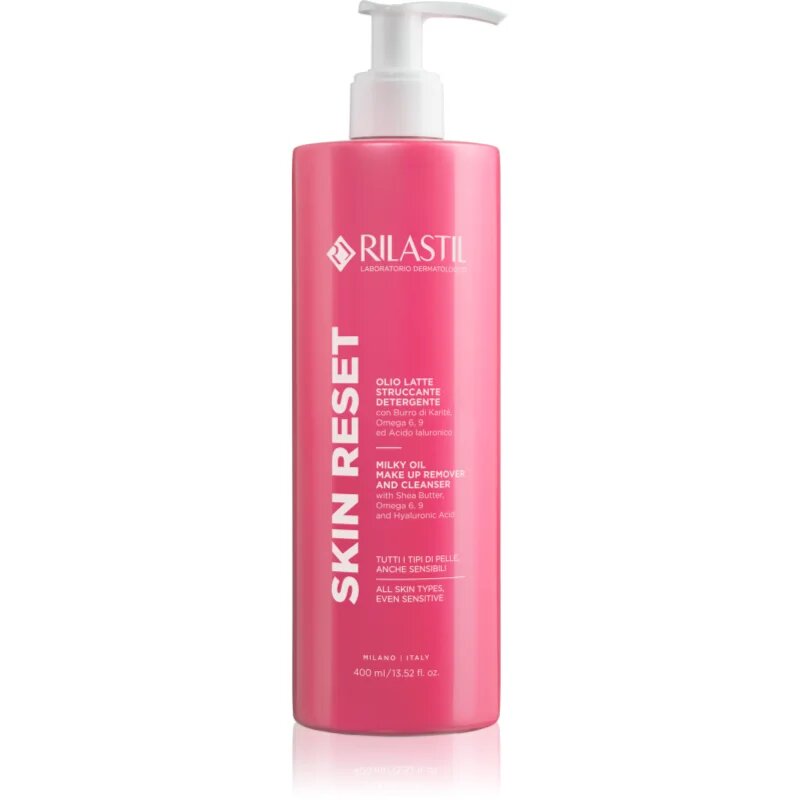 Rilastil Skin Reset nežno čistilno mleko za suho in občutljivo kožo 400 ml