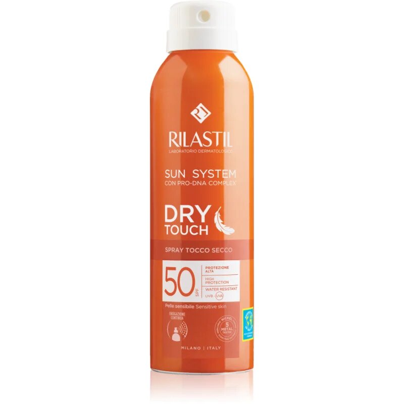 Rilastil Sun System Dry Touch zaščitno pršilo za sončenje SPF 50 200 ml