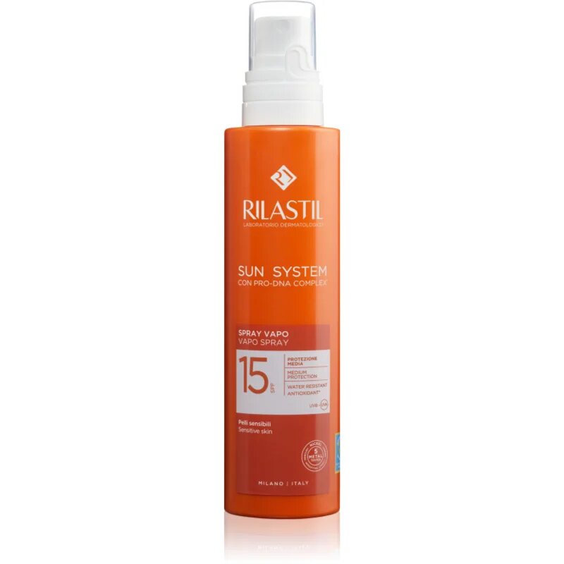 Rilastil Sun System emulzija za sončenje v pršilu SPF 15 200 ml