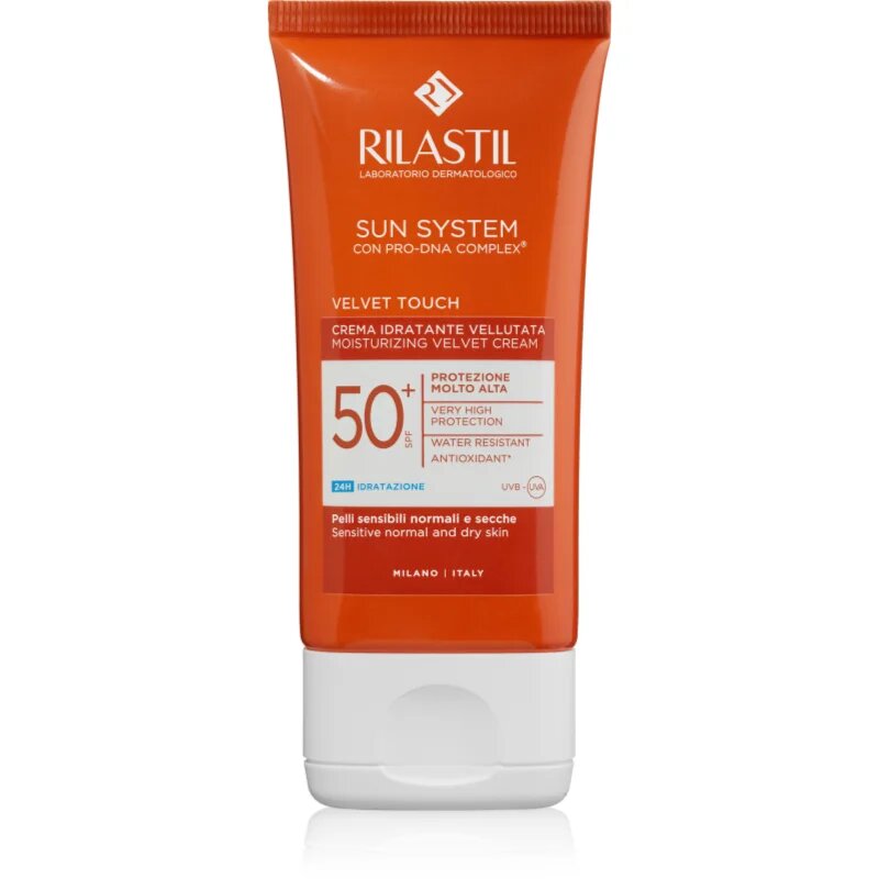Rilastil Sun System Velvet Touch vlažilna zaščitna krema SPF 50+ 50 ml