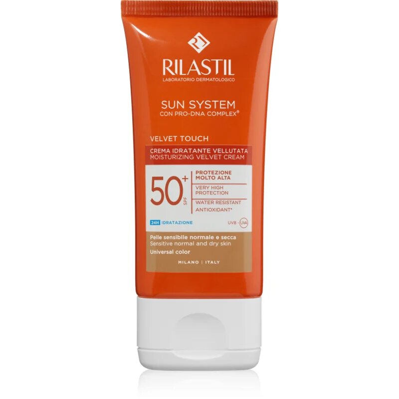 Rilastil Sun System Velvet Touch zaščitna tonirana krema za obraz SPF 50+ 50 ml