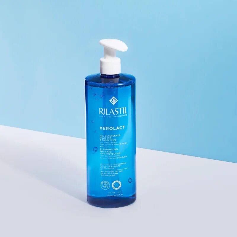 Rilastil Xerolact Cleansing Gel nežni čistilni gel za suho do zelo suho kožo 1000 ml
