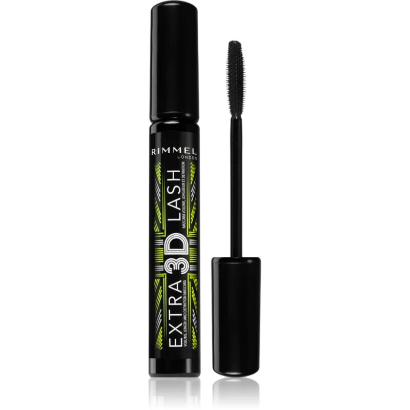 Rimmel Extra 3D Lash maskara za volumen in podaljšanje trepalnic odtenek 003 Extreme Black 8 ml