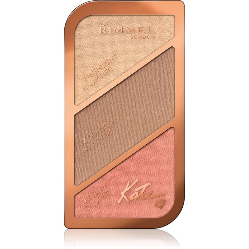 Rimmel Kate paleta za konture obraza odtenek 002 Coral Glow 185 g