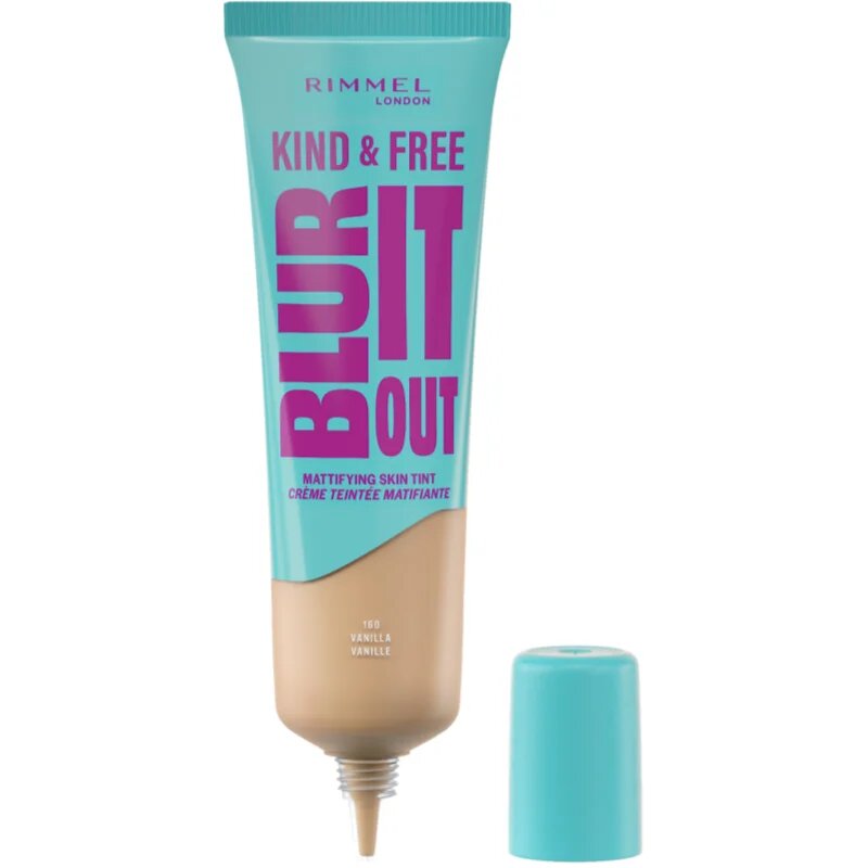 Rimmel Kind & Free Blur It Out lahki vlažilni tekoči puder SPF 20 odtenek 160 Vanilla 30 ml