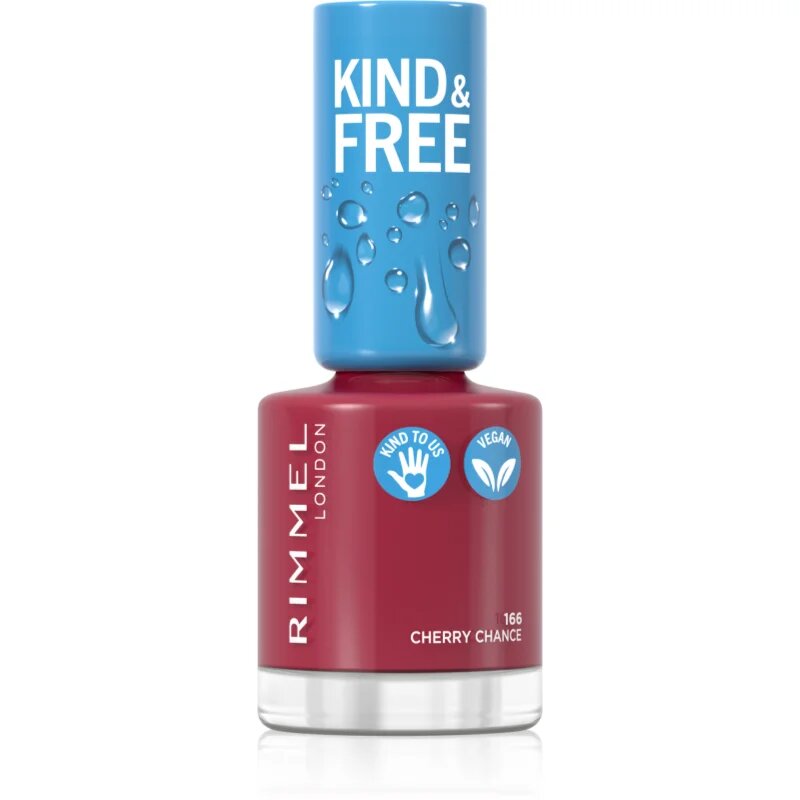 Rimmel Kind & Free lak za nohte odtenek 166 Cherry Chance 8 ml