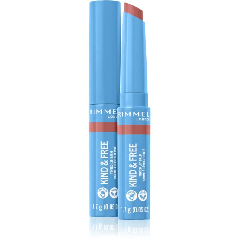Rimmel Kind & Free tonirani balzam za ustnice odtenek 002 Apricot Beauty 17 g
