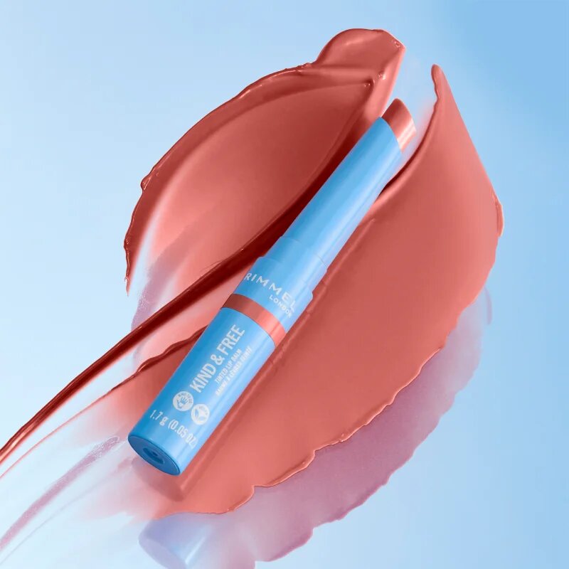 Rimmel Kind & Free tonirani balzam za ustnice odtenek 002 Apricot Beauty 17 g