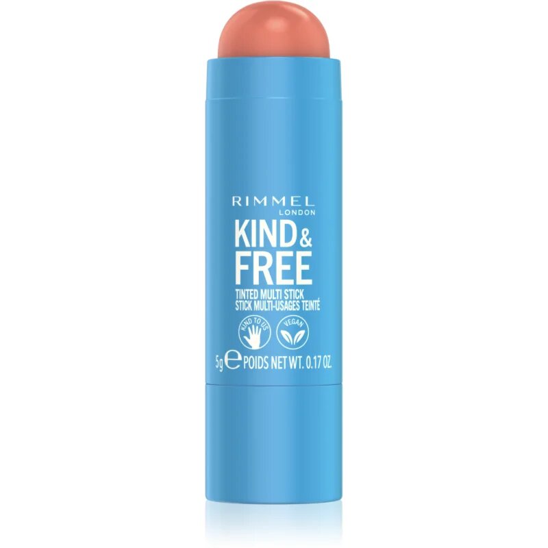 Rimmel Kind & Free večnamensko ličilo za oči ustnice in obraz odtenek 002 Peachy Cheeks 5 g